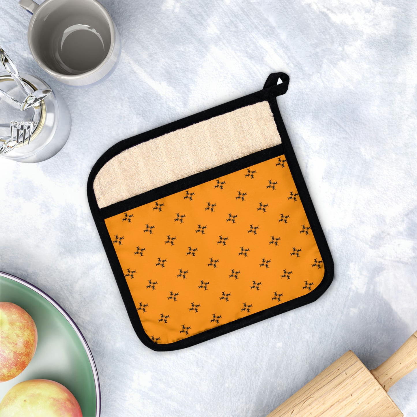 Mustard yellow Pot Holder with Pocket