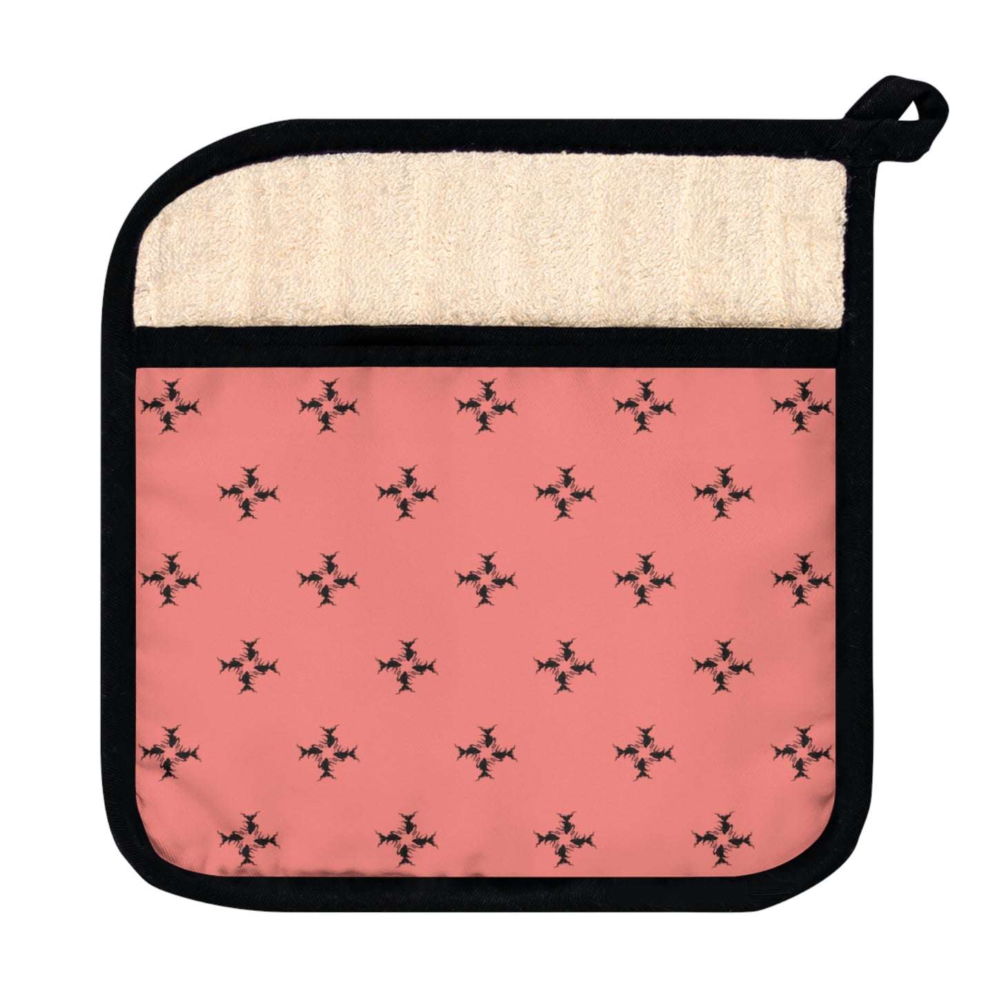 Pink Salmon Potholder with Pocket