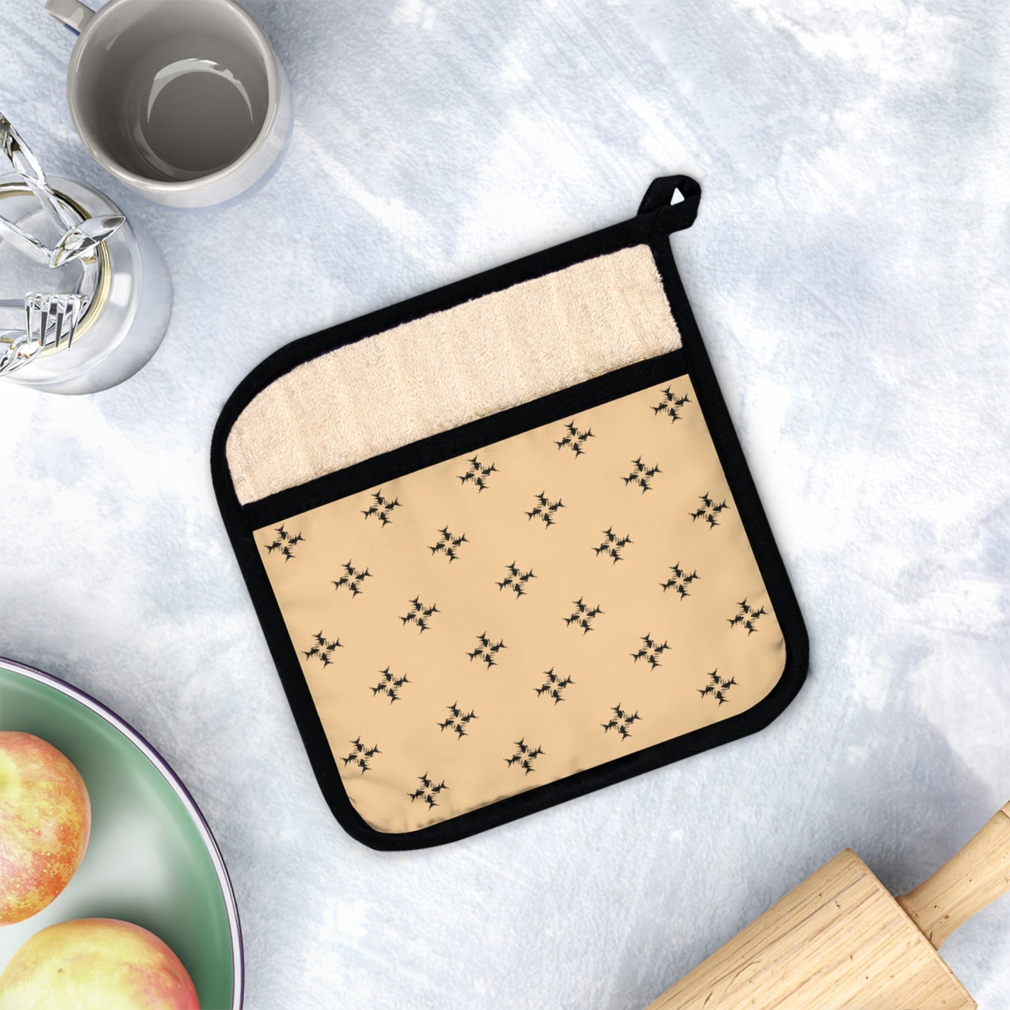 Peachy Potholder with Pocket