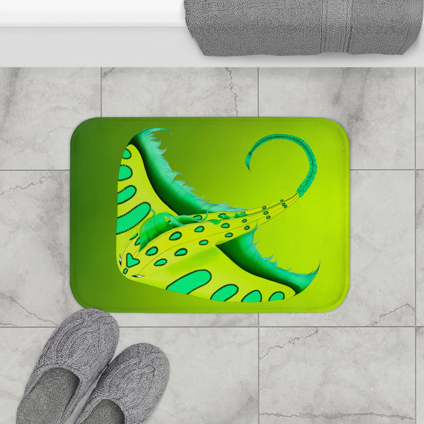 Green Bath Mat