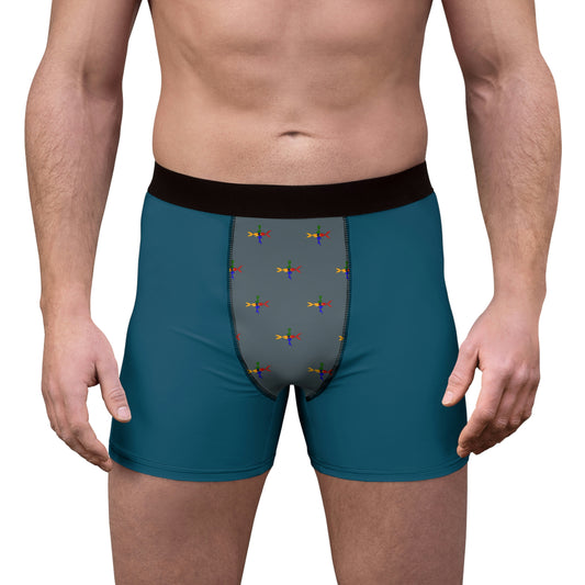 Four Fish logo Men's Boxer Briefs (AOP)