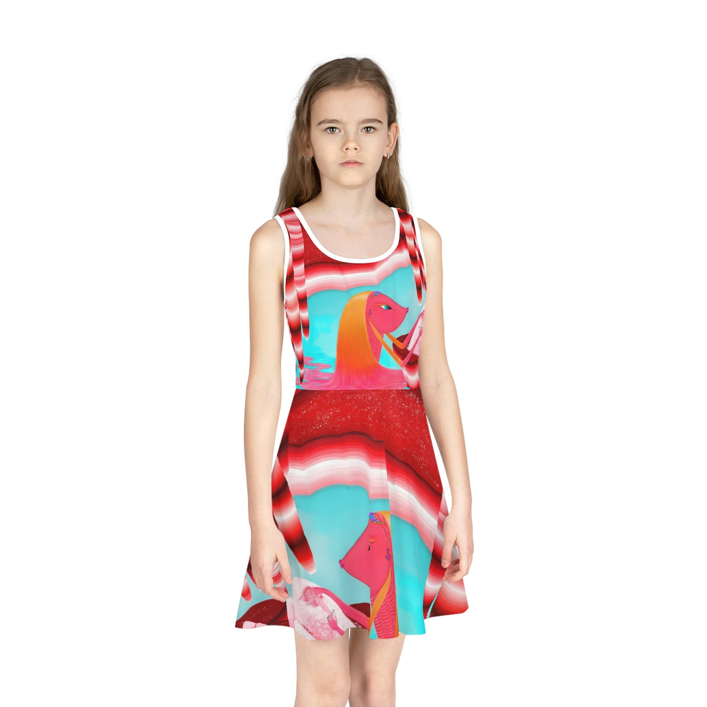 Girls' Sleeveless Sundress (AOP)