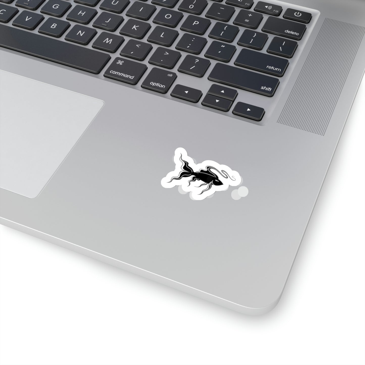 Black fish Kiss-Cut Stickers