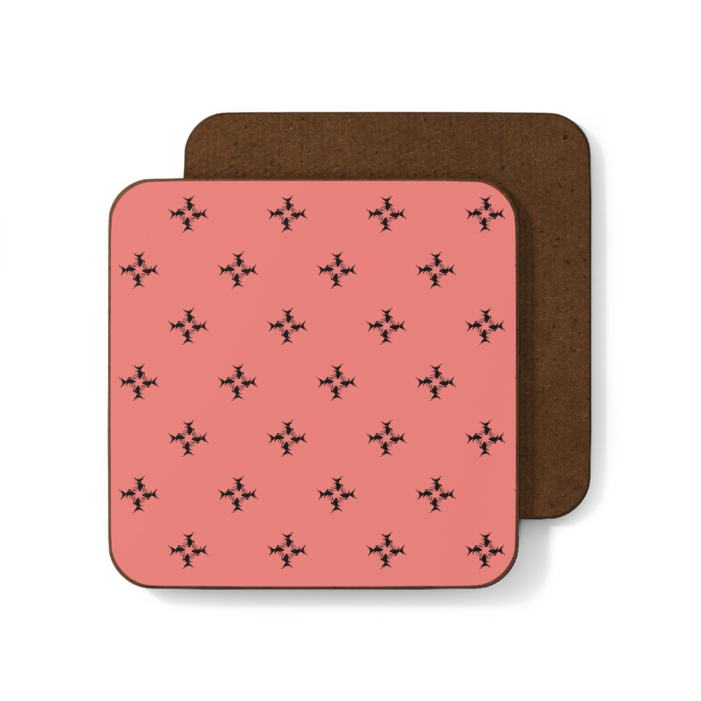 Pink Salmon Hardboard Back Coaster