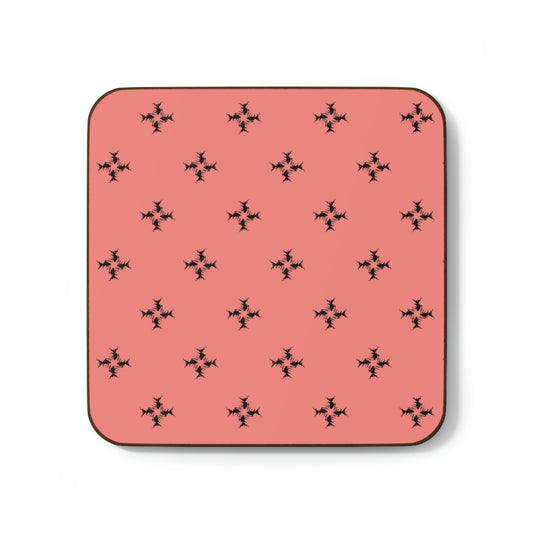 Pink Salmon Hardboard Back Coaster