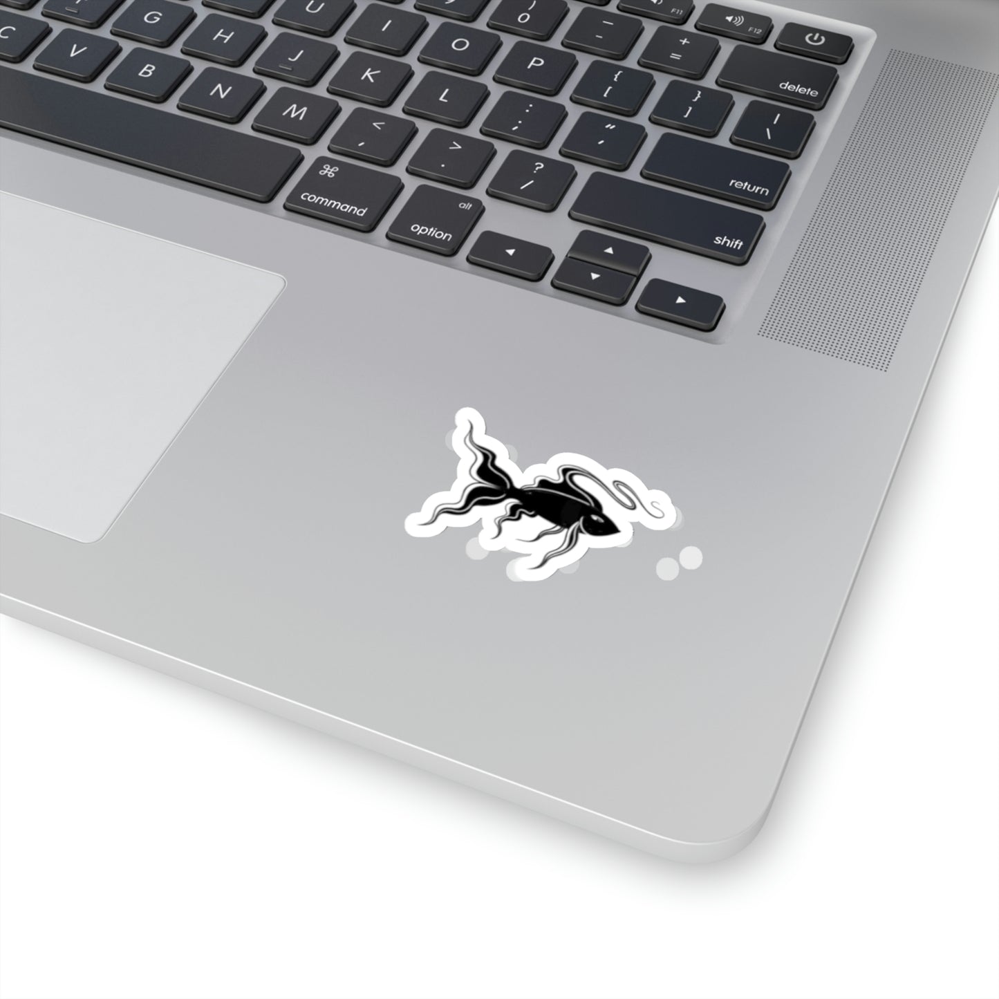 Black fish Kiss-Cut Stickers