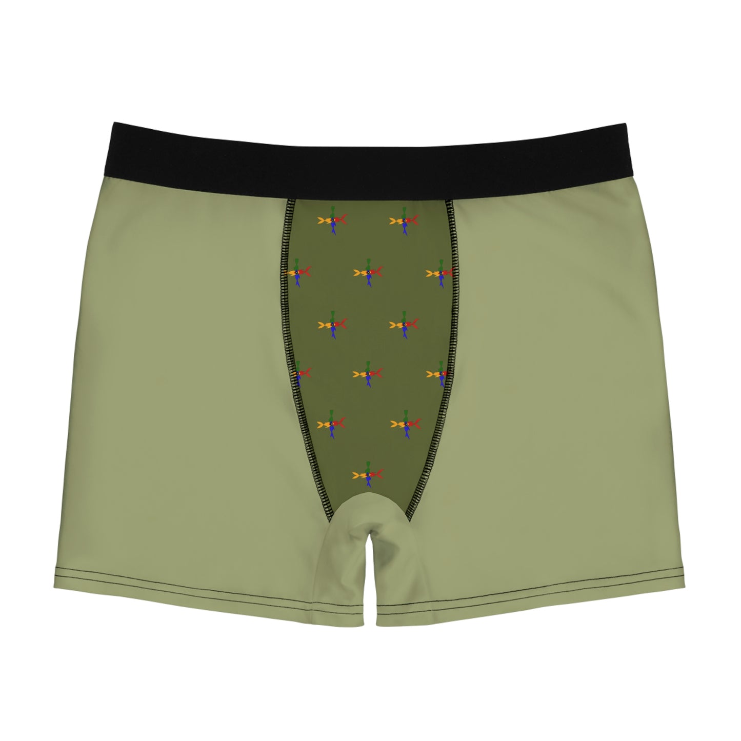 Green Men's Boxer Briefs (AOP)