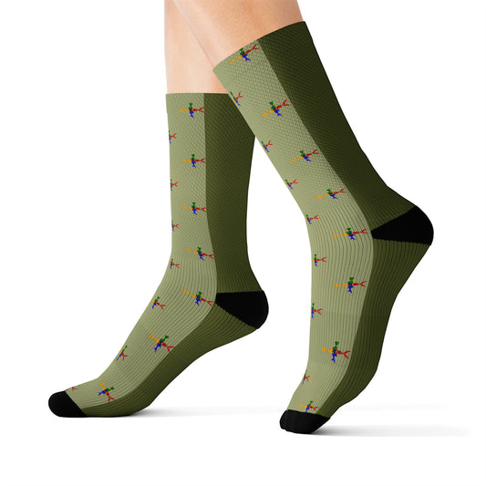 Green Sublimation Socks